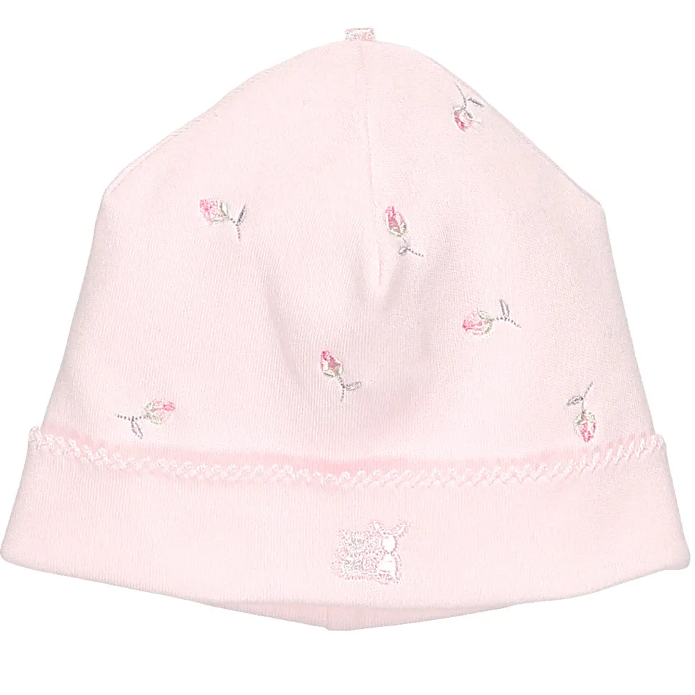 Romy Pink Rosebud Baby Pull - On Hat