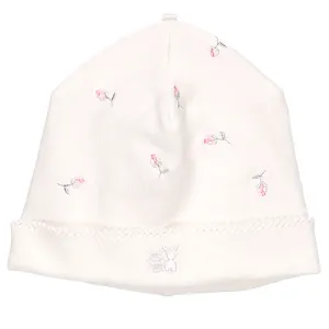 Romy White Rosebud Baby Pull - On Hat