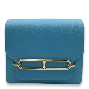 Roulis Mini Blue De Nord in Evercolor, Permabrass hardware