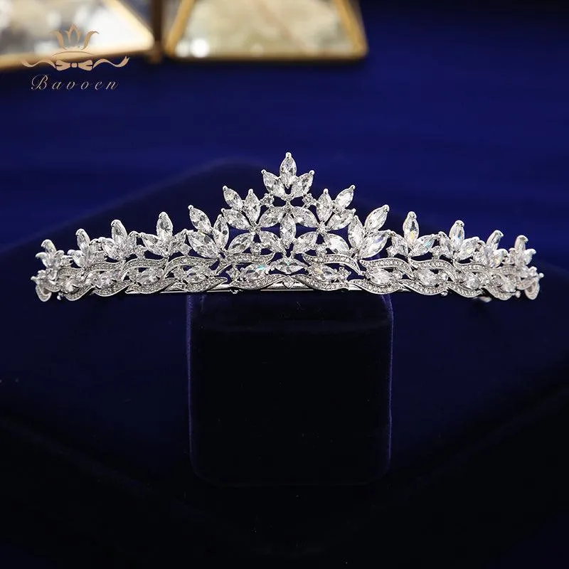 Royal Sparkling Zircon Bridal Wedding Tiara