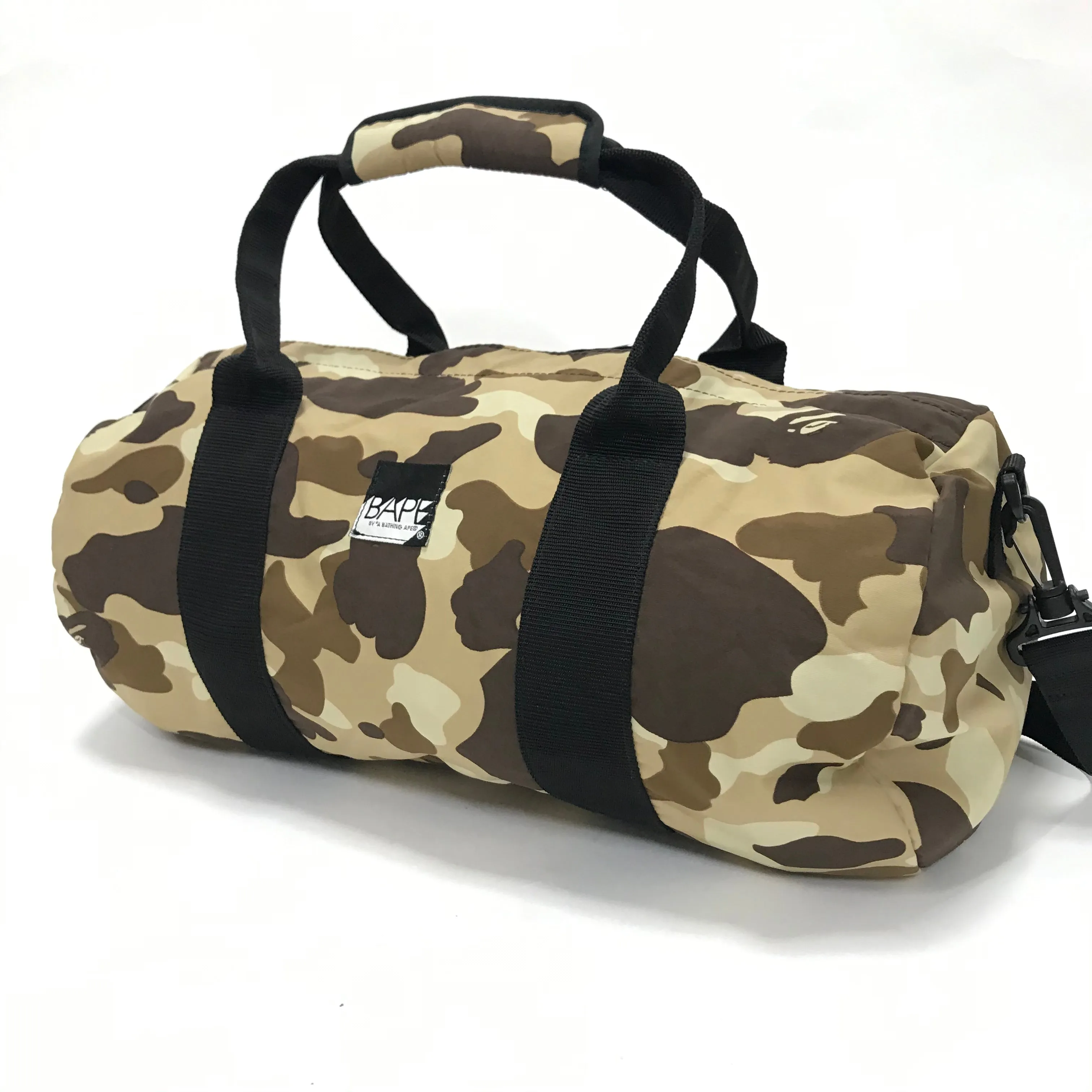 [S] A Bathing Ape Bape Camo Camo Mini Duffle Bag Brown