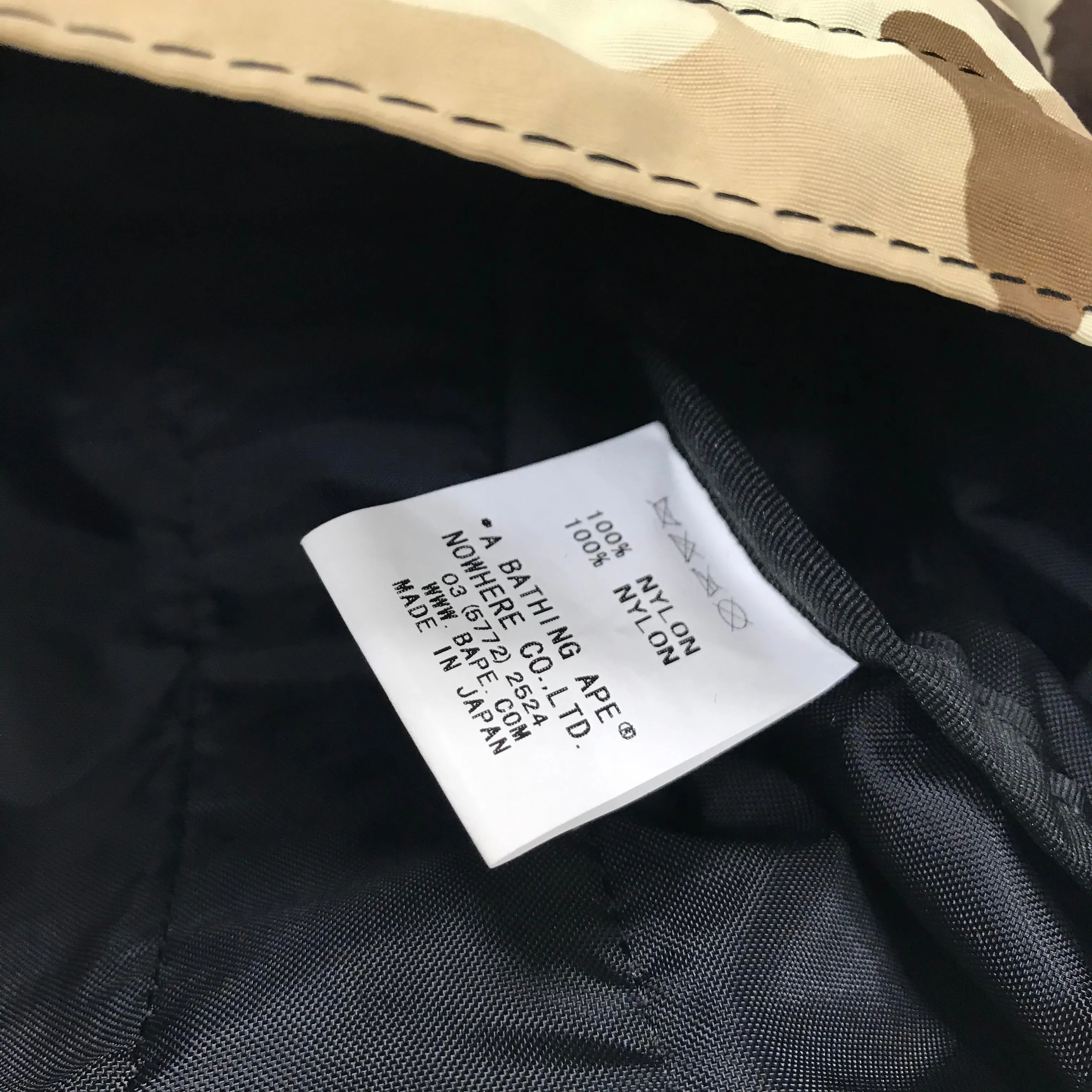[S] A Bathing Ape Bape Camo Camo Mini Duffle Bag Brown