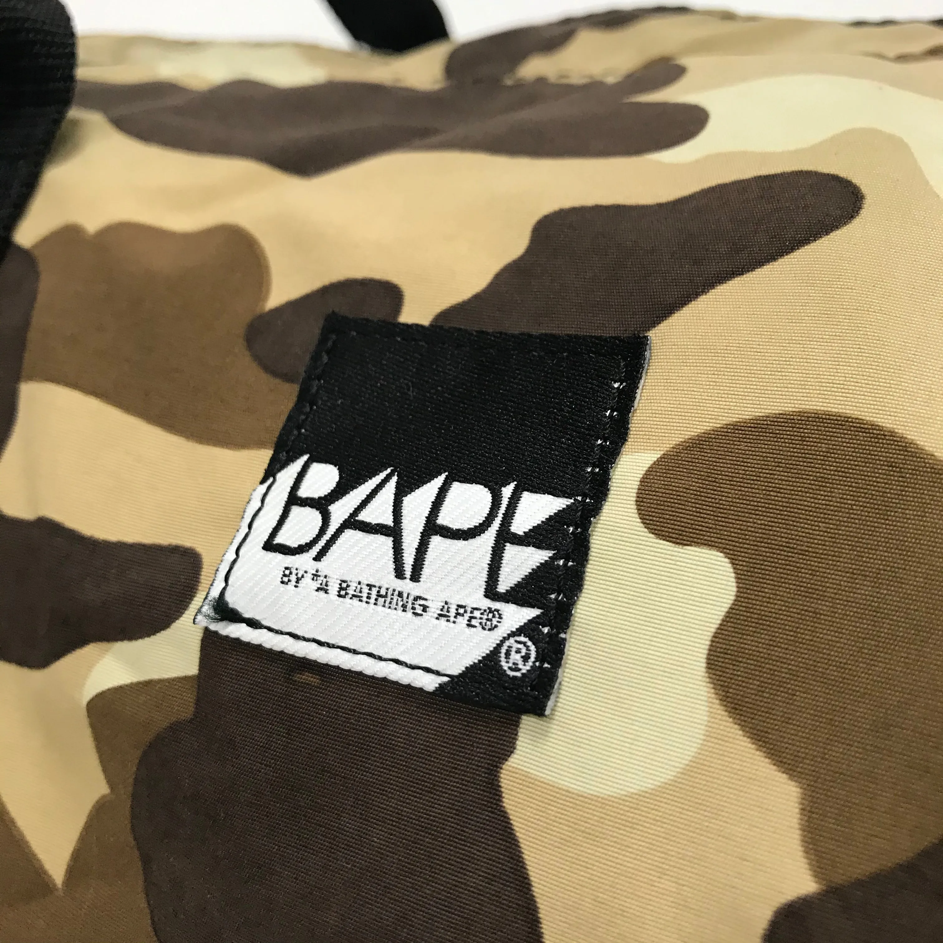 [S] A Bathing Ape Bape Camo Camo Mini Duffle Bag Brown