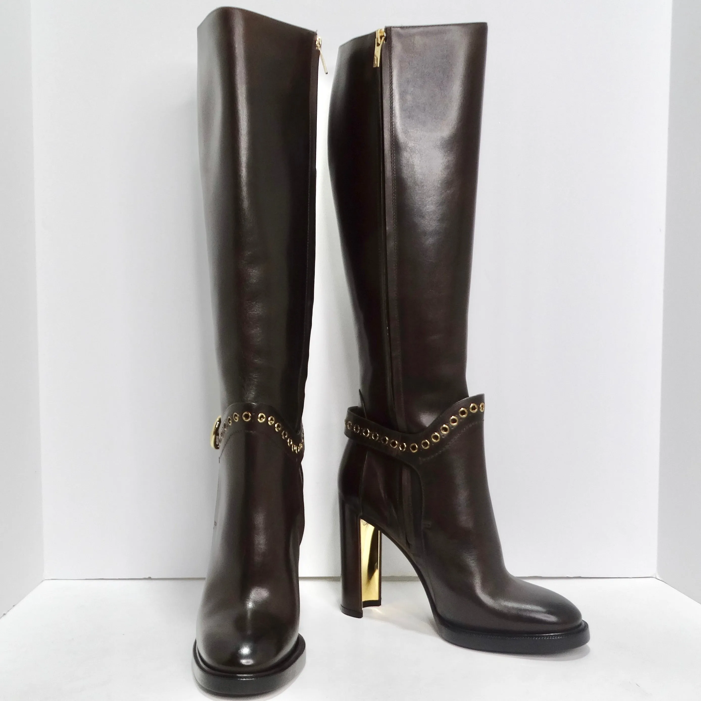 Salvatore Ferragamo Nadix Leather Knee-High Boot