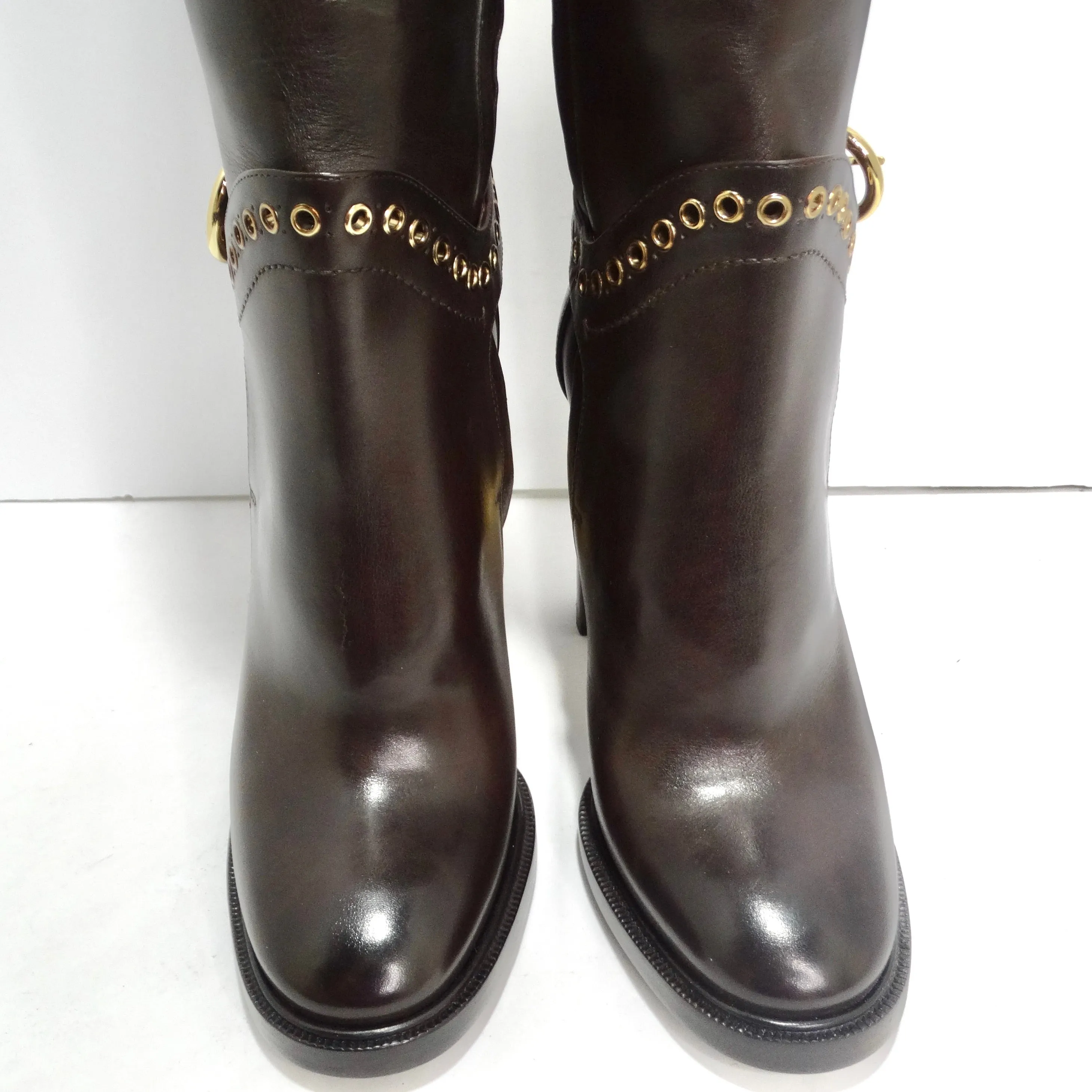 Salvatore Ferragamo Nadix Leather Knee-High Boot
