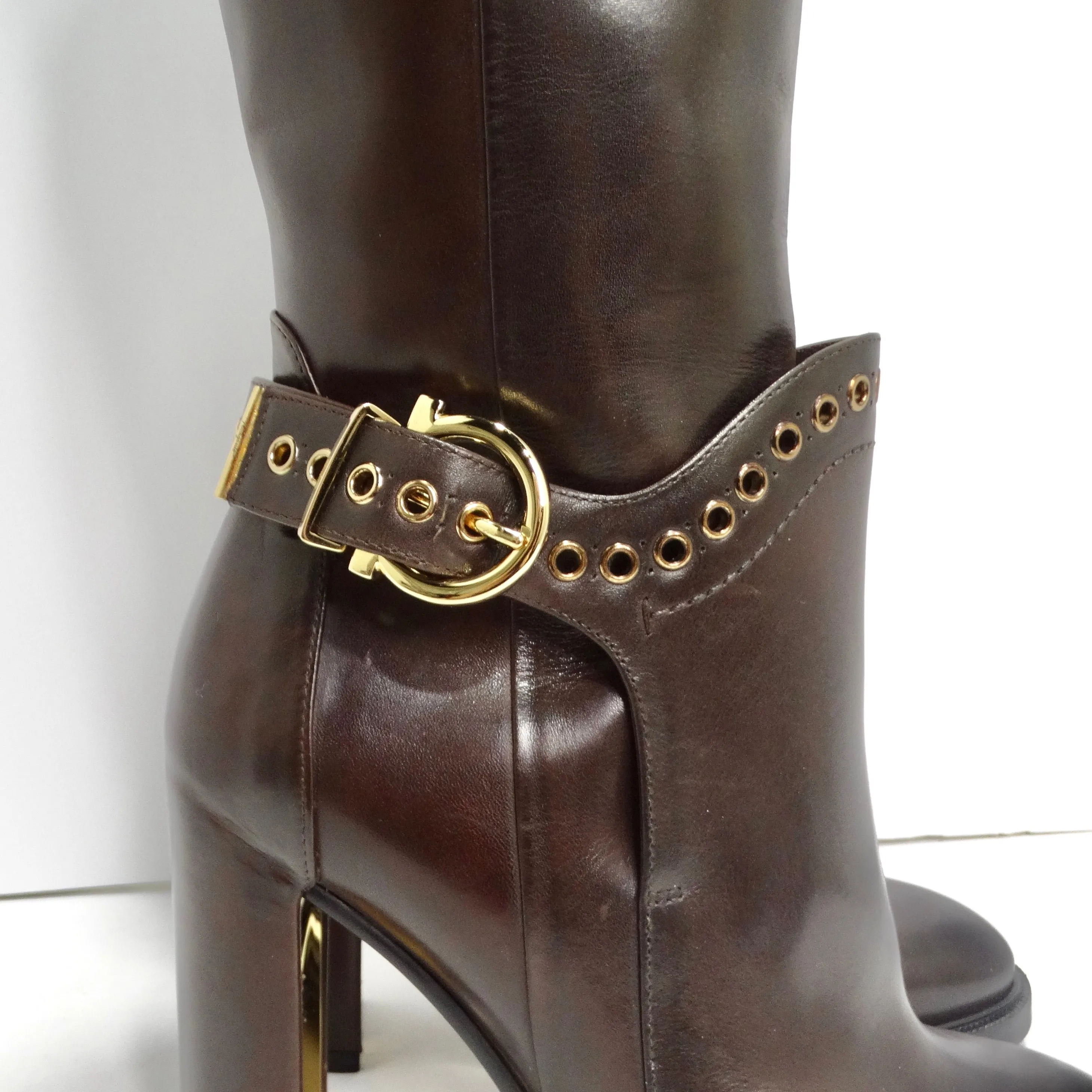 Salvatore Ferragamo Nadix Leather Knee-High Boot