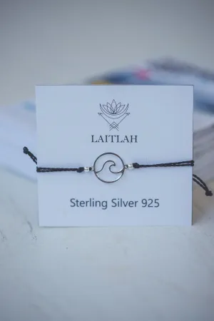 SILVER CIRCLE WAVE BRACELET
