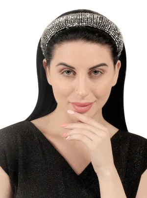 Silver Plastic Crystal Hairband