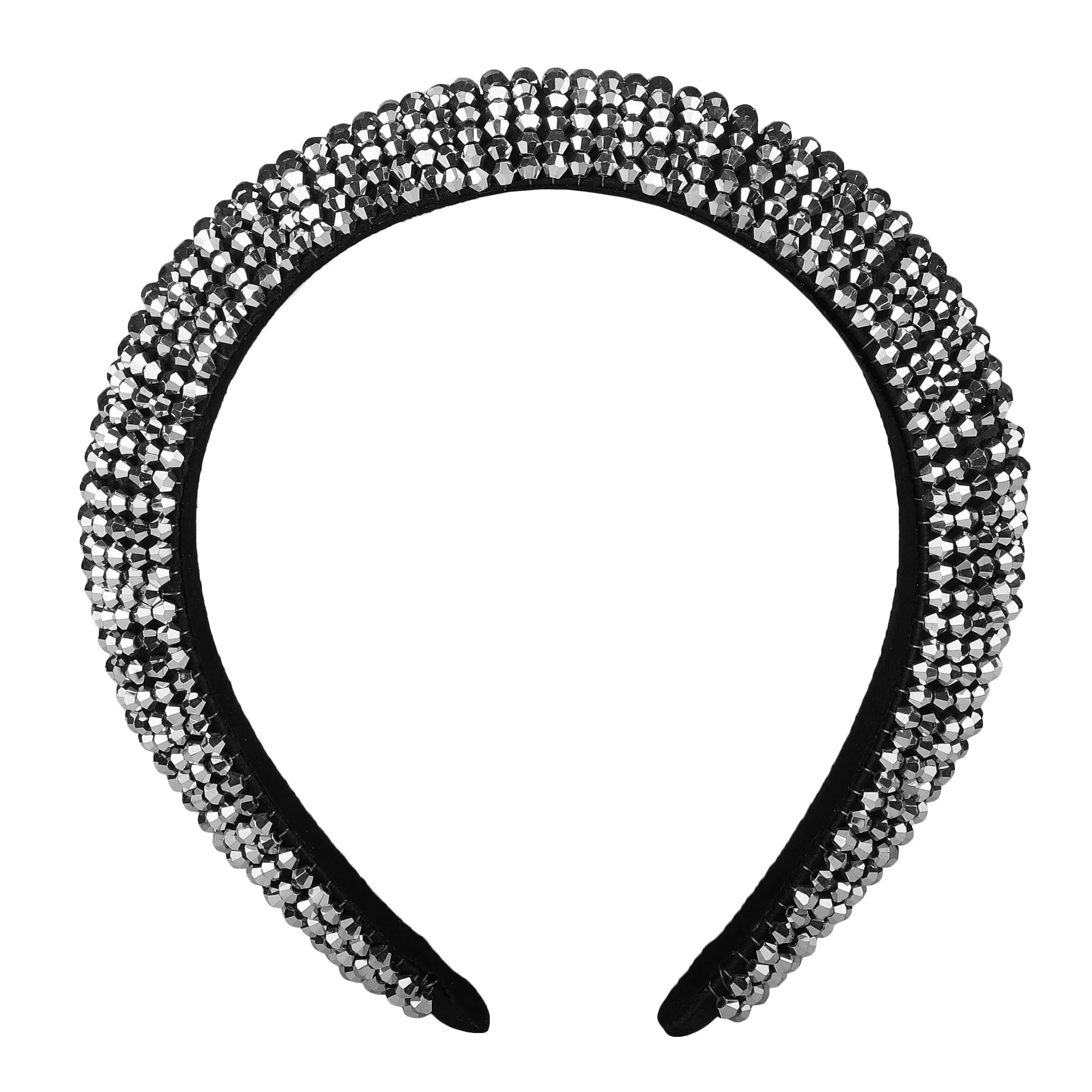 Silver Plastic Crystal Hairband