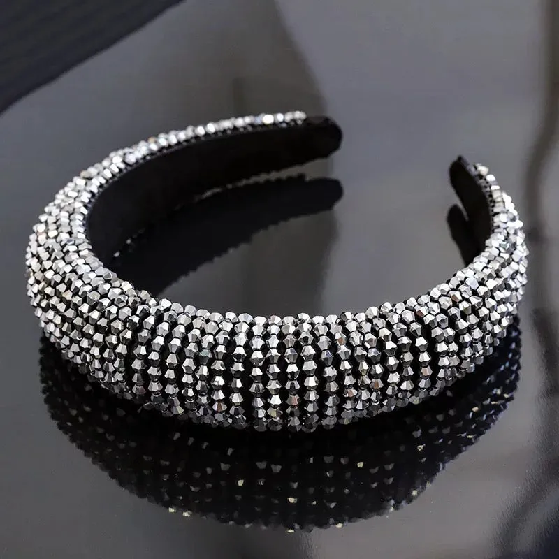 Silver Plastic Crystal Hairband