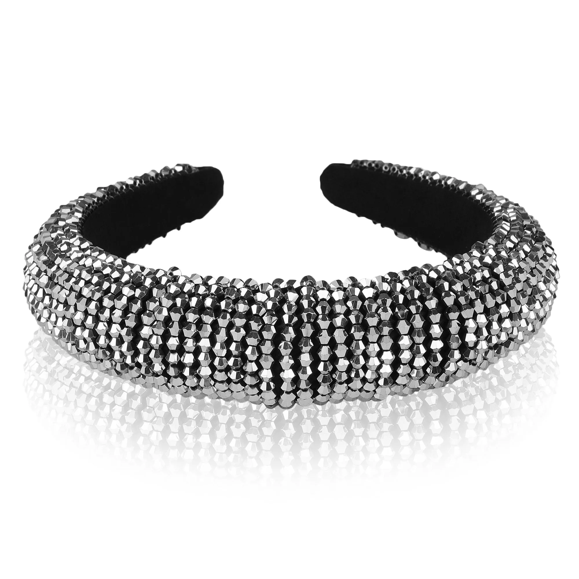 Silver Plastic Crystal Hairband