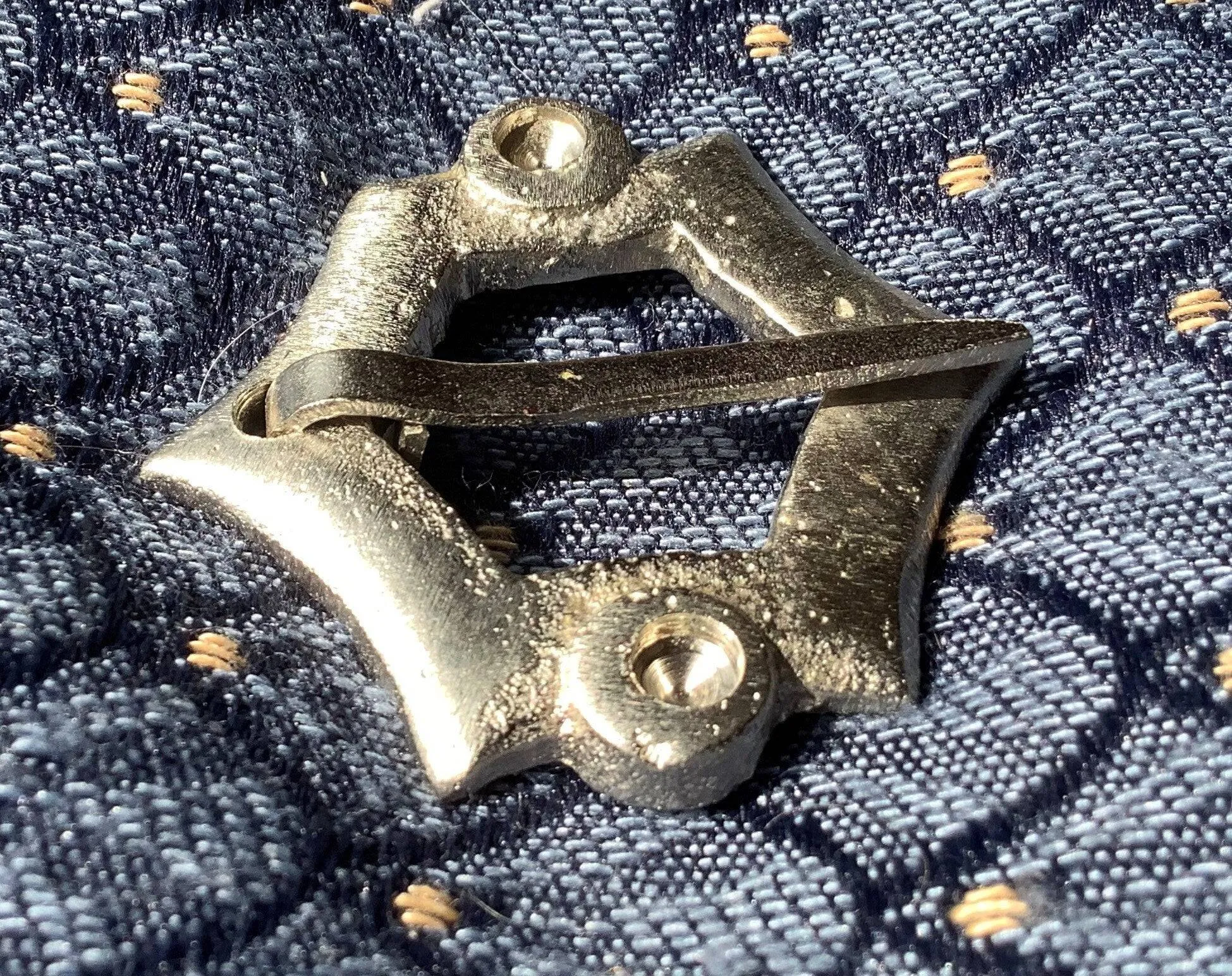 Silver-tone Sexfoil Medieval Brooch
