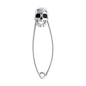 SKLV by SOKOLOV - SKULL Silver With Enamel Safety Pin