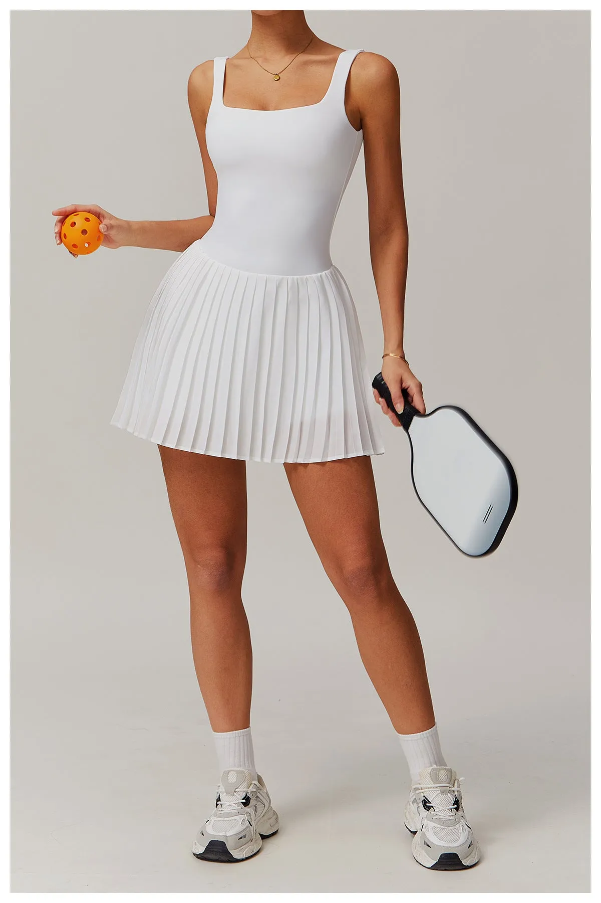 Sporty Pleated Dress