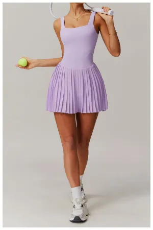 Sporty Pleated Dress