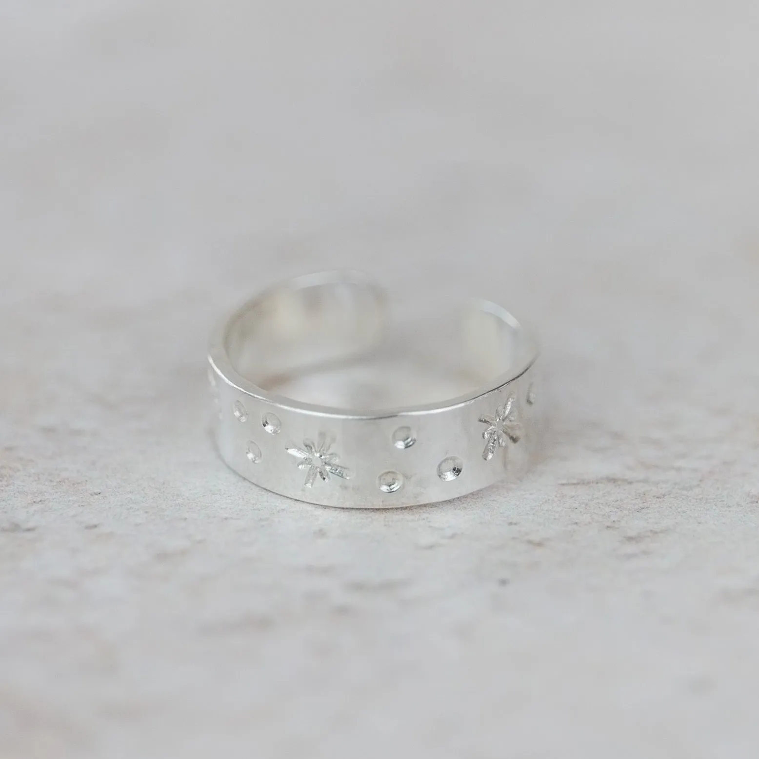 Sterling Silver Celestial Star Burst Toe Ring