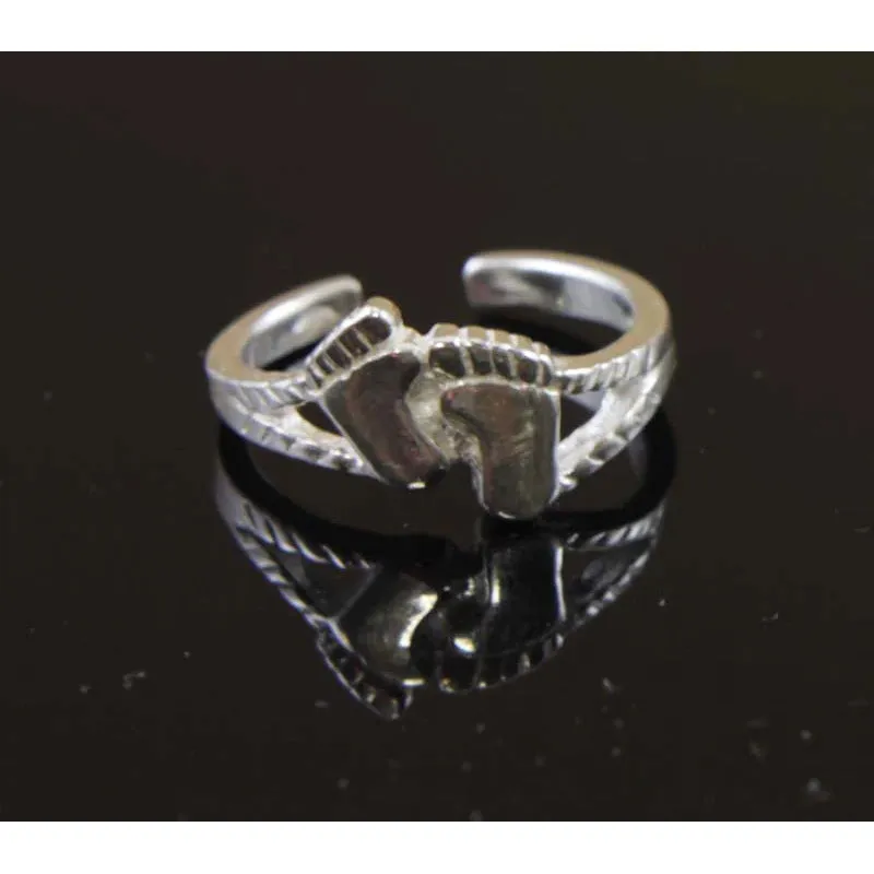 Sterling Silver Feet Toe Ring