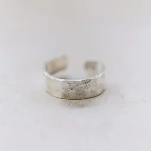 Sterling Silver Hammered Toe Ring