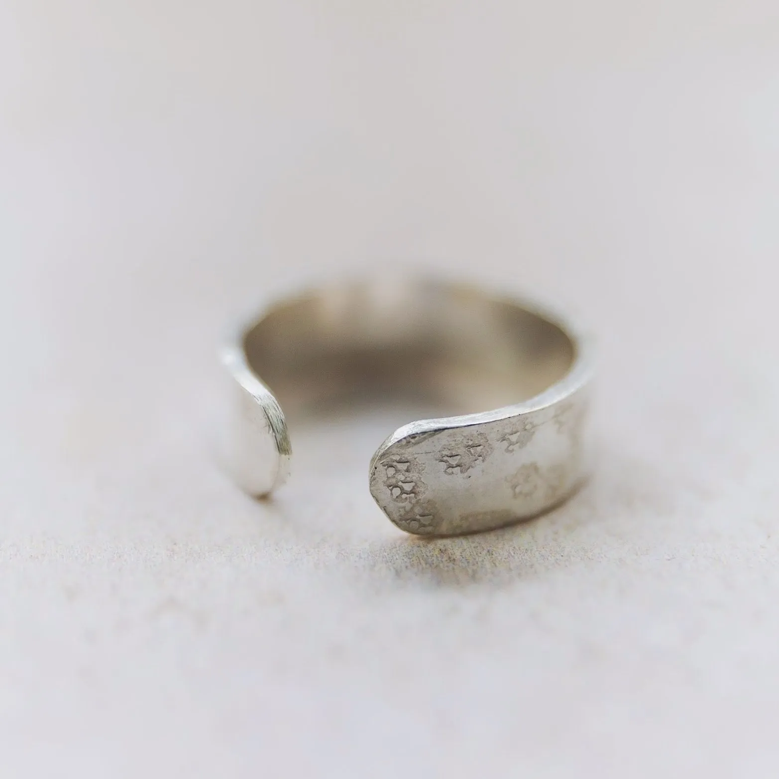 Sterling Silver Hammered Toe Ring