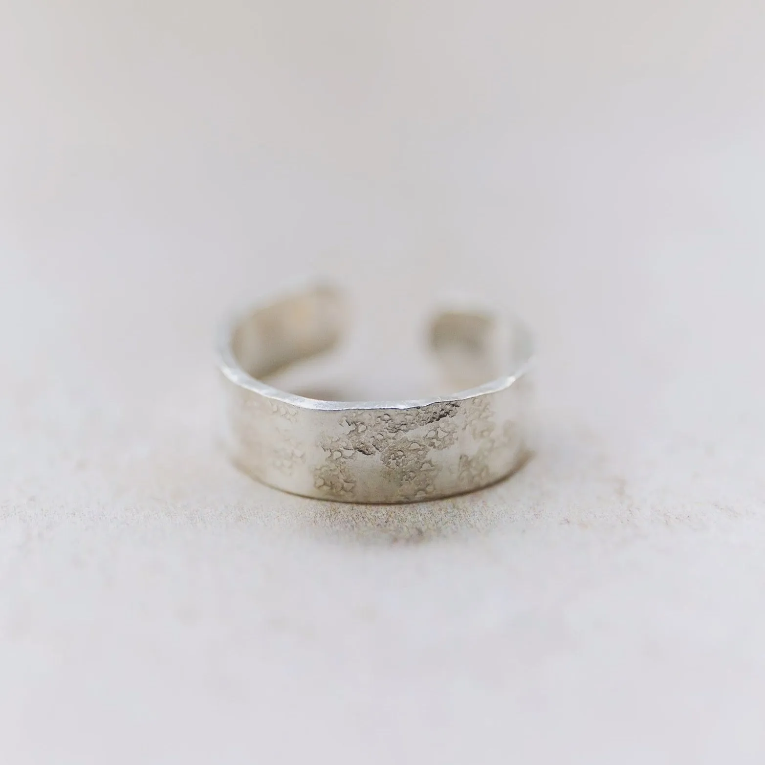 Sterling Silver Hammered Toe Ring