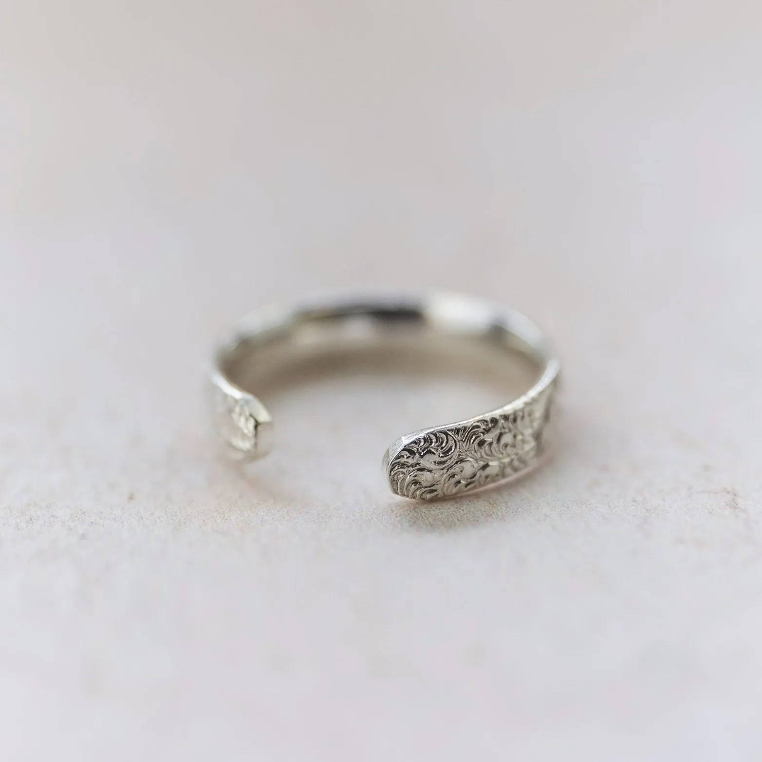 Sterling Silver Lace Textured Toe Ring