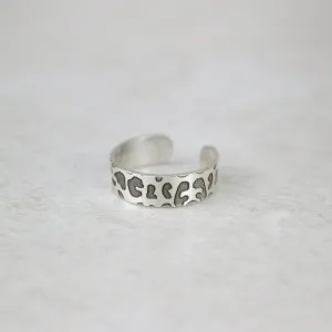 Sterling Silver Leopard Print Toe Ring