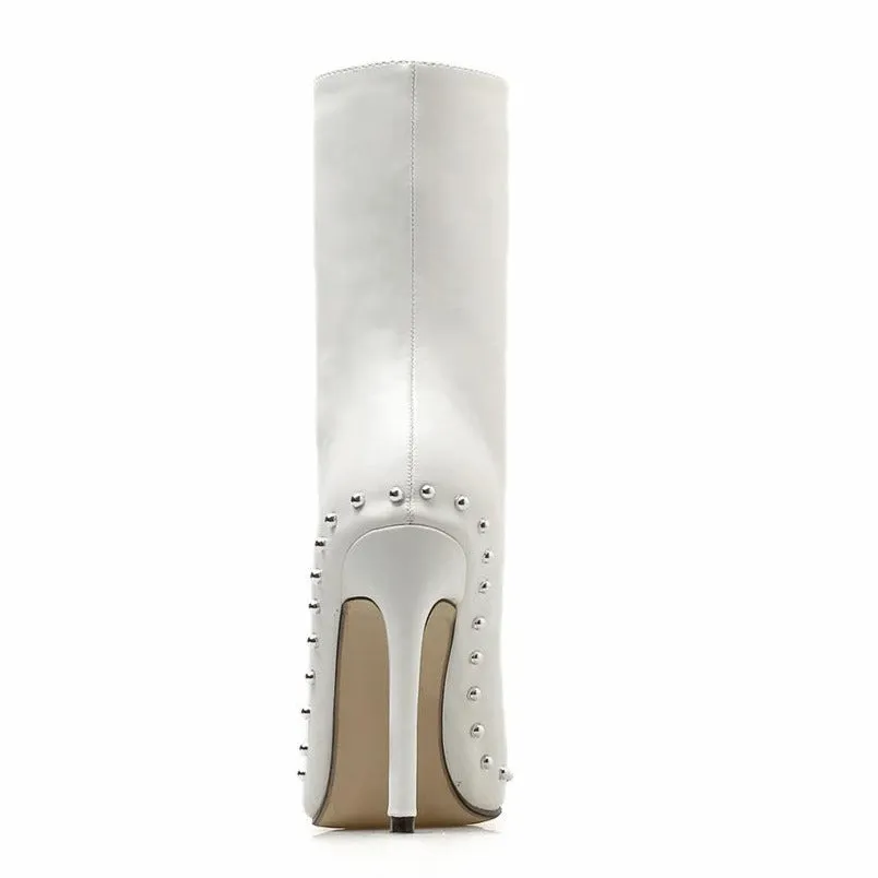 Studded Zipper Bootie