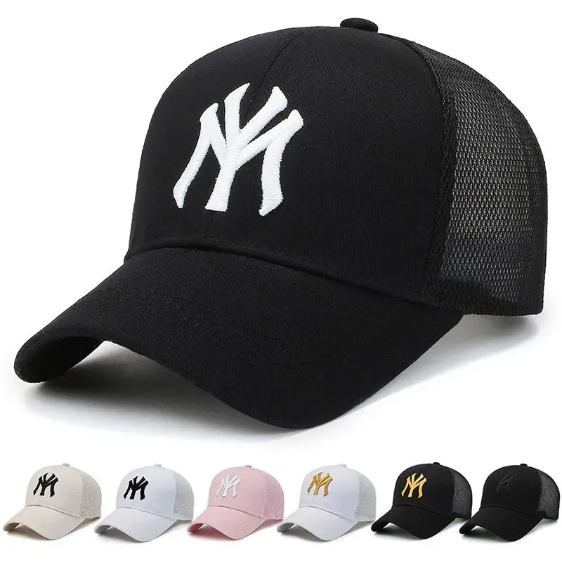 Summer Unisex Baseball Caps - Breathable Mesh Snapback Hats for Men and Women, Casual Sport Caps