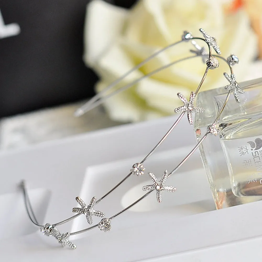 Sweet Silver Hairbands with flowers or stars