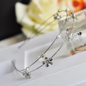 Sweet Silver Hairbands with flowers or stars