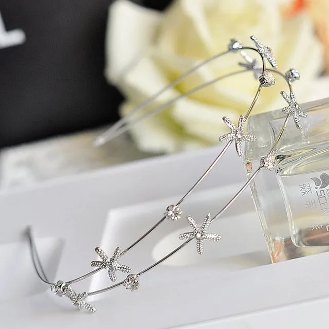 Sweet Silver Hairbands with flowers or stars