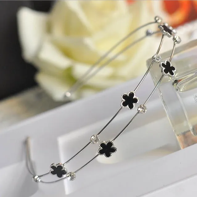 Sweet Silver Hairbands with flowers or stars