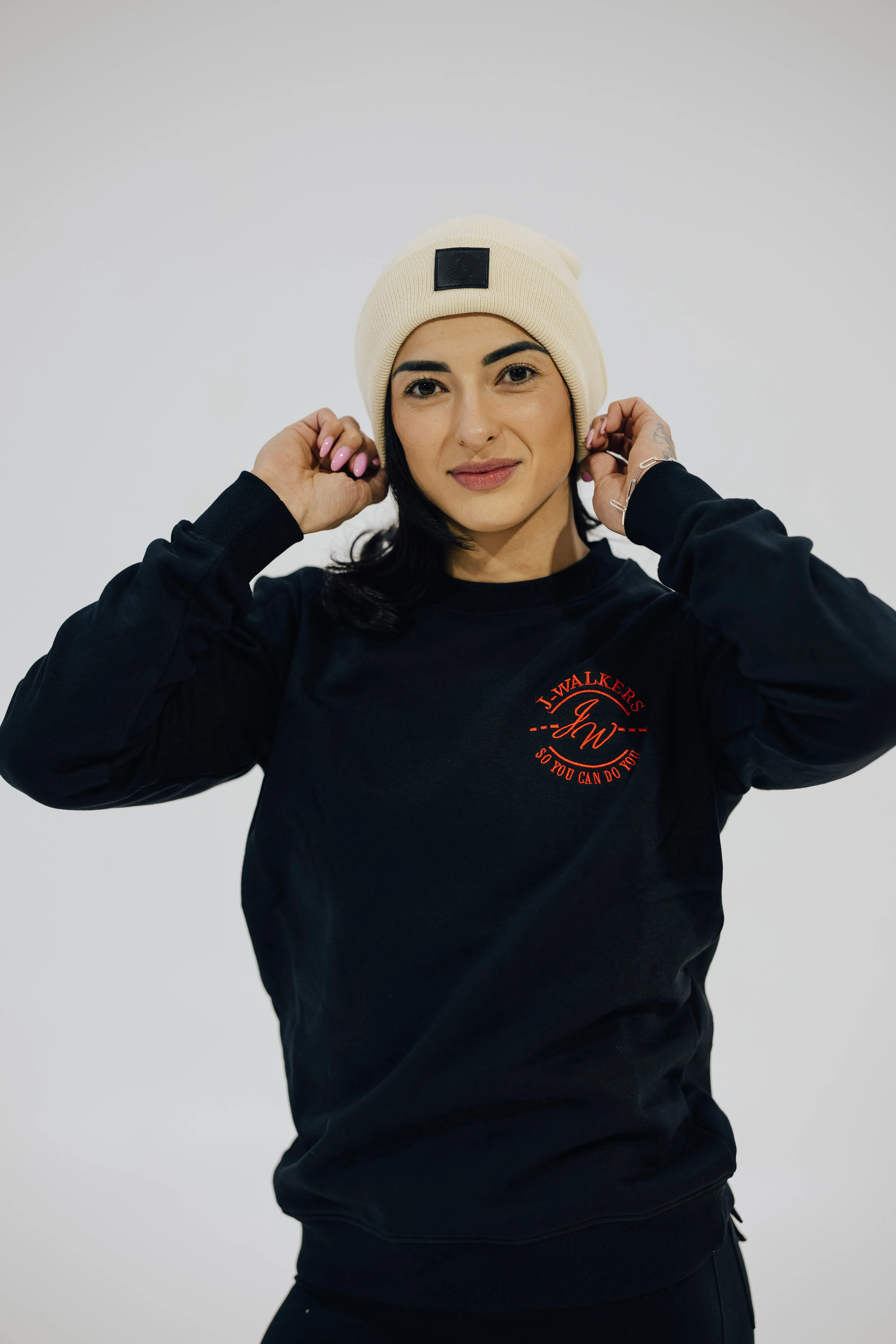 Tan with Patch Bossed Beanies