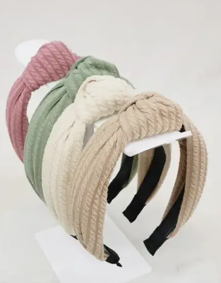 Textured Ribbed Headband, VARIOUS