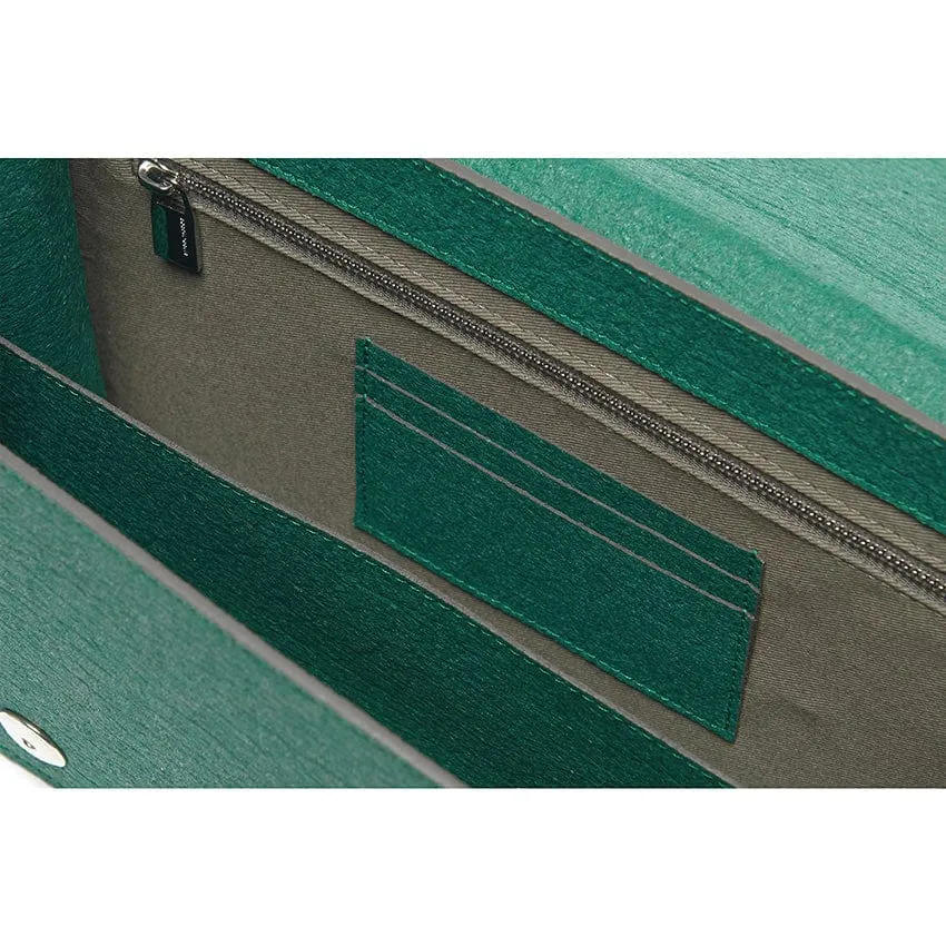 The Cristiana Pinatex® Vegan Shoulder Bag | Forest Green