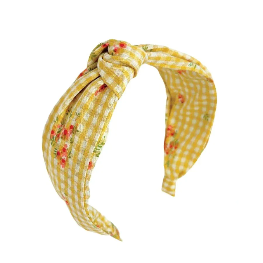 The Floral Gingham Headband - KIDS
