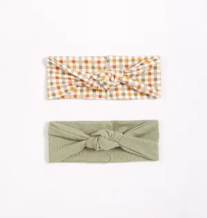 The Gingham   Sage Leaf (Set of 2) - BABY