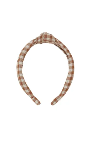 The Knot Headband by Rylee & Cru - Camel Gingham - KIDS