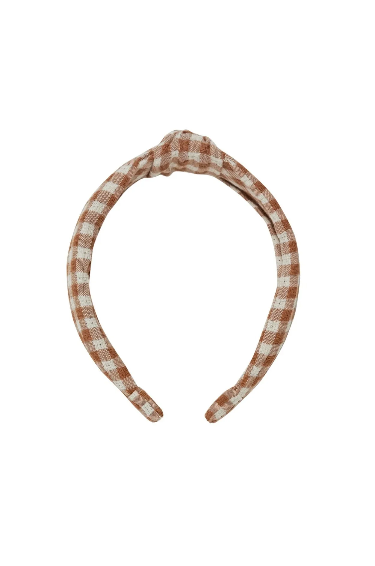 The Knot Headband by Rylee & Cru - Camel Gingham - KIDS