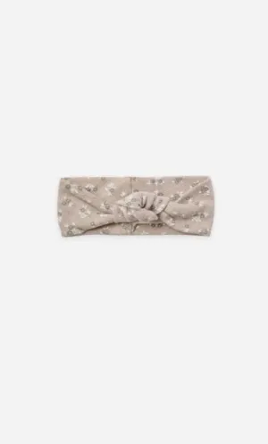 The Pointelle Knotted Headband by Quincy Mae - Truffle Floral