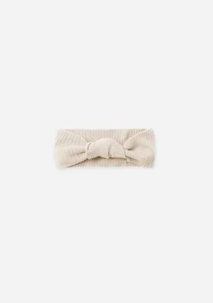 The Ribbed Knotted Headband - Natural - BABY