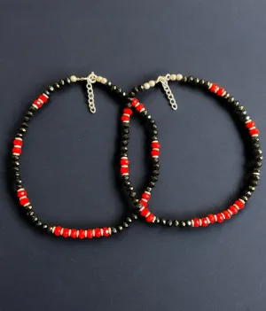 The Tarinika Silver Blackbead Anklets