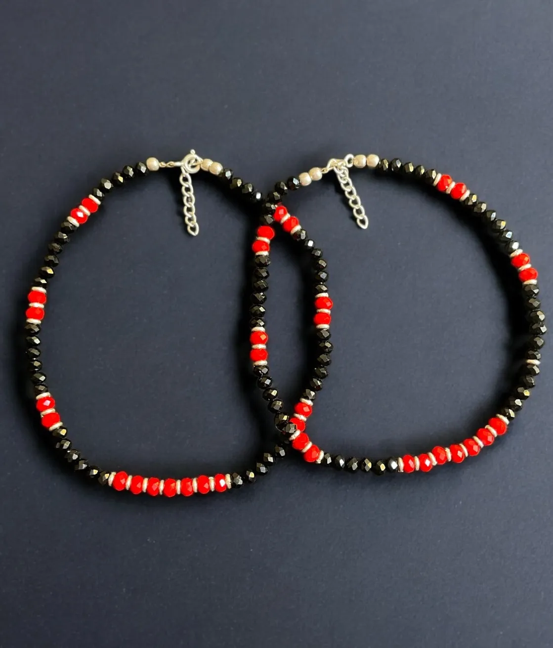 The Tarinika Silver Blackbead Anklets