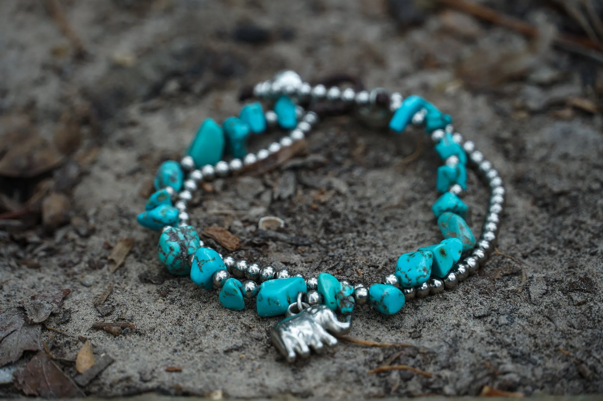 Turquoise Guardian Elephant Bracelet