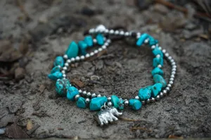 Turquoise Guardian Elephant Bracelet