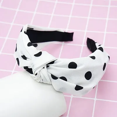 twdvs Top Knot Turban Headband Elastic Hairband Hair Accessories for Girls No Slip Stay on Knotted Head band Hair Band for Women