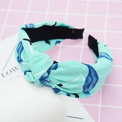 twdvs Top Knot Turban Headband Elastic Hairband Hair Accessories for Girls No Slip Stay on Knotted Head band Hair Band for Women