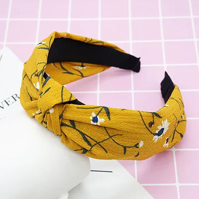 twdvs Top Knot Turban Headband Elastic Hairband Hair Accessories for Girls No Slip Stay on Knotted Head band Hair Band for Women