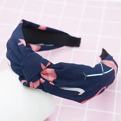 twdvs Top Knot Turban Headband Elastic Hairband Hair Accessories for Girls No Slip Stay on Knotted Head band Hair Band for Women