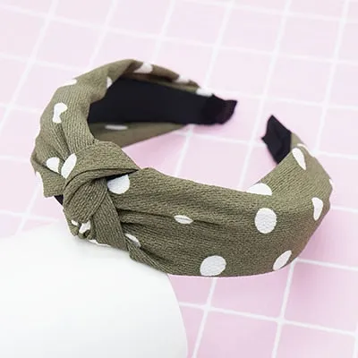 twdvs Top Knot Turban Headband Elastic Hairband Hair Accessories for Girls No Slip Stay on Knotted Head band Hair Band for Women